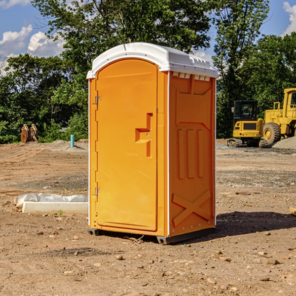 can i customize the exterior of the portable restrooms with my event logo or branding in Guntersville